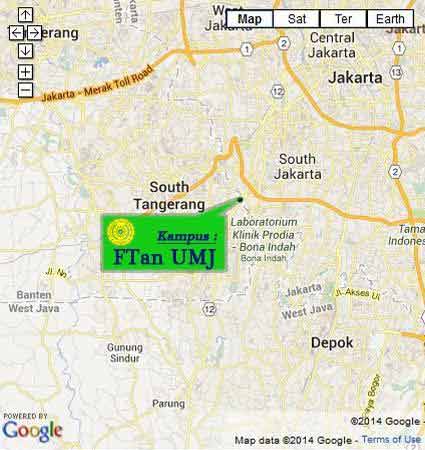 Campus Map & Location Fakultas Pertanian UMJ Jakarta Nomor